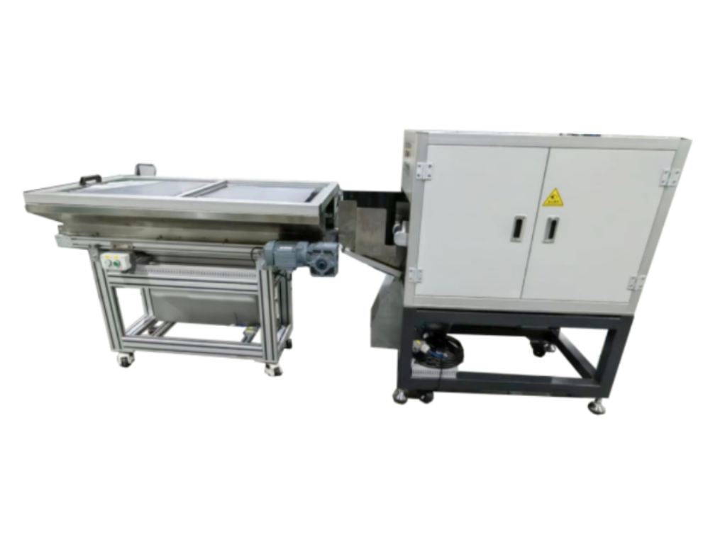 Ball pin push plate feeding